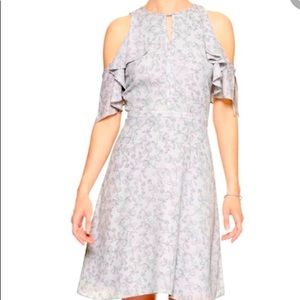 Banana Republic Cold Shoulder Fit n Flare Sz 8